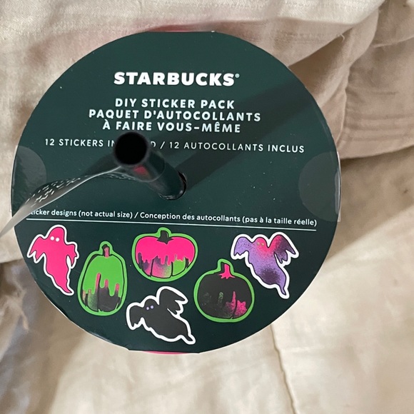 NWT STARBUCKS HALLOWEEN 2023 16oz. glow-n-dark/Sticker Cold Cup BRAND NEW - Picture 5 of 5
